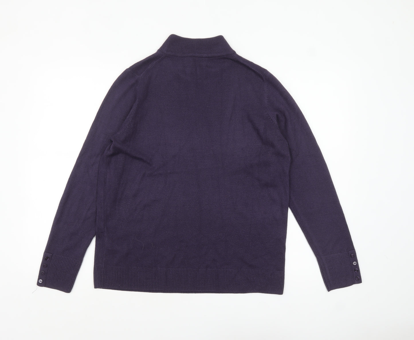 Marks and Spencer Women’s Purple Roll Neck Jumper Size 16