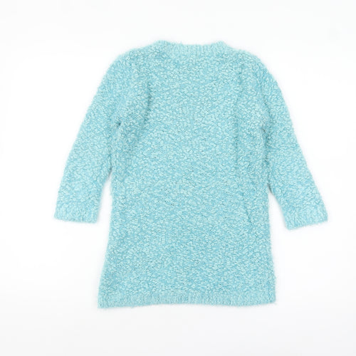 BM Collection Women’s Blue Chunky Knit Pullover Jumper XS