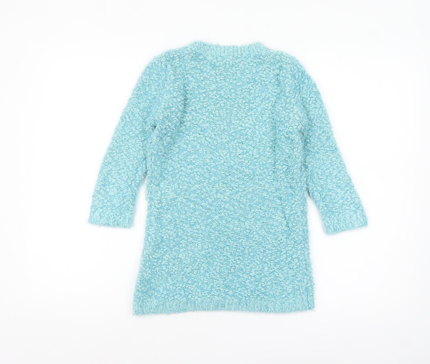 BM Collection Women’s Blue Chunky Knit Pullover Jumper XS