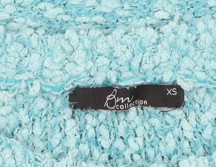 BM Collection Women’s Blue Chunky Knit Pullover Jumper XS