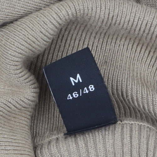 Adia Fashion Women’s Beige Roll Neck Knit Jumper Size M