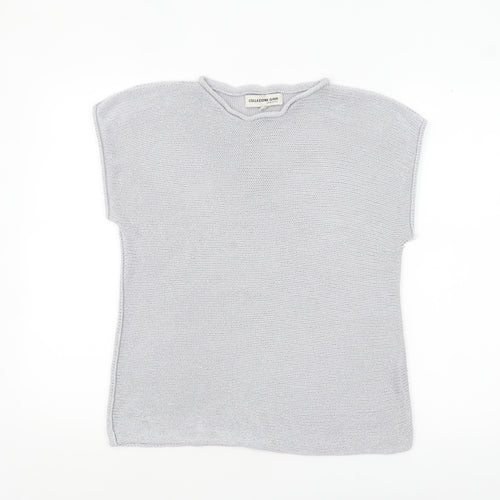 Collezione Gaia Womens Light Grey Sleeveless Knit Jumper S/M
