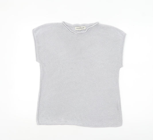 Collezione Gaia Womens Light Grey Sleeveless Knit Jumper S/M