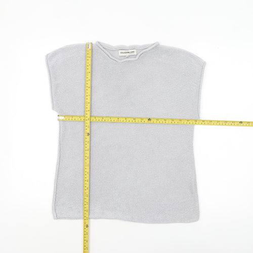 Collezione Gaia Womens Light Grey Sleeveless Knit Jumper S/M