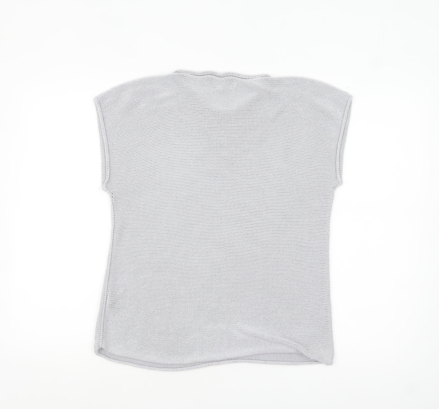 Collezione Gaia Womens Light Grey Sleeveless Knit Jumper S/M