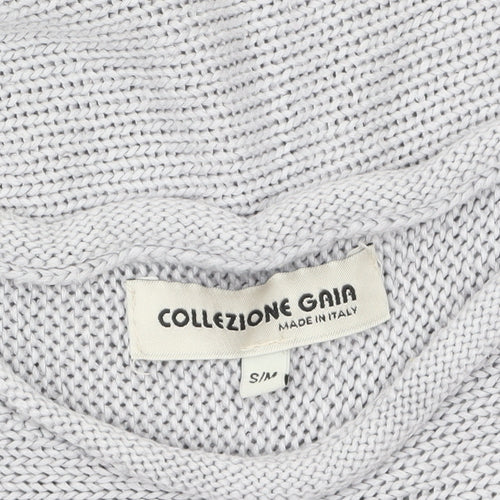 Collezione Gaia Womens Light Grey Sleeveless Knit Jumper S/M