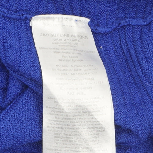 Jacqueline de Yong Women's Blue M Crew Neck Knit Jumper