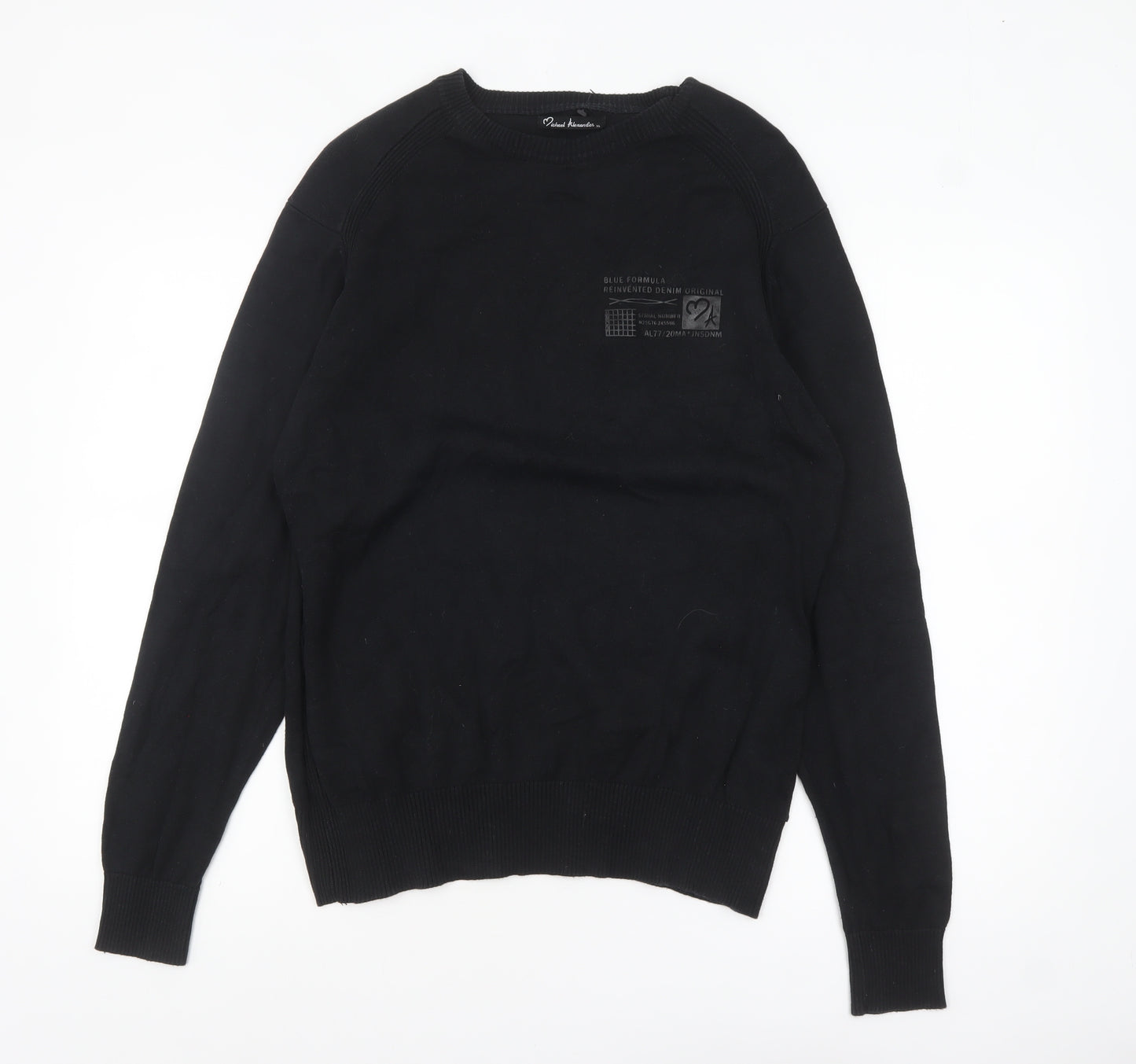 Michael Alexander Women's Black Cotton Crew Neck Jumper XL