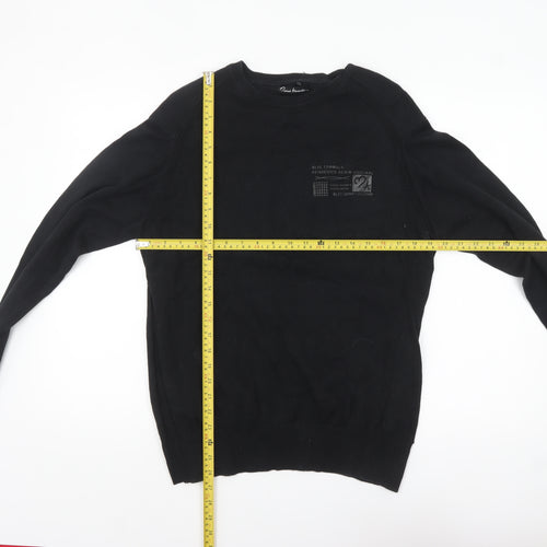 Michael Alexander Women's Black Cotton Crew Neck Jumper XL