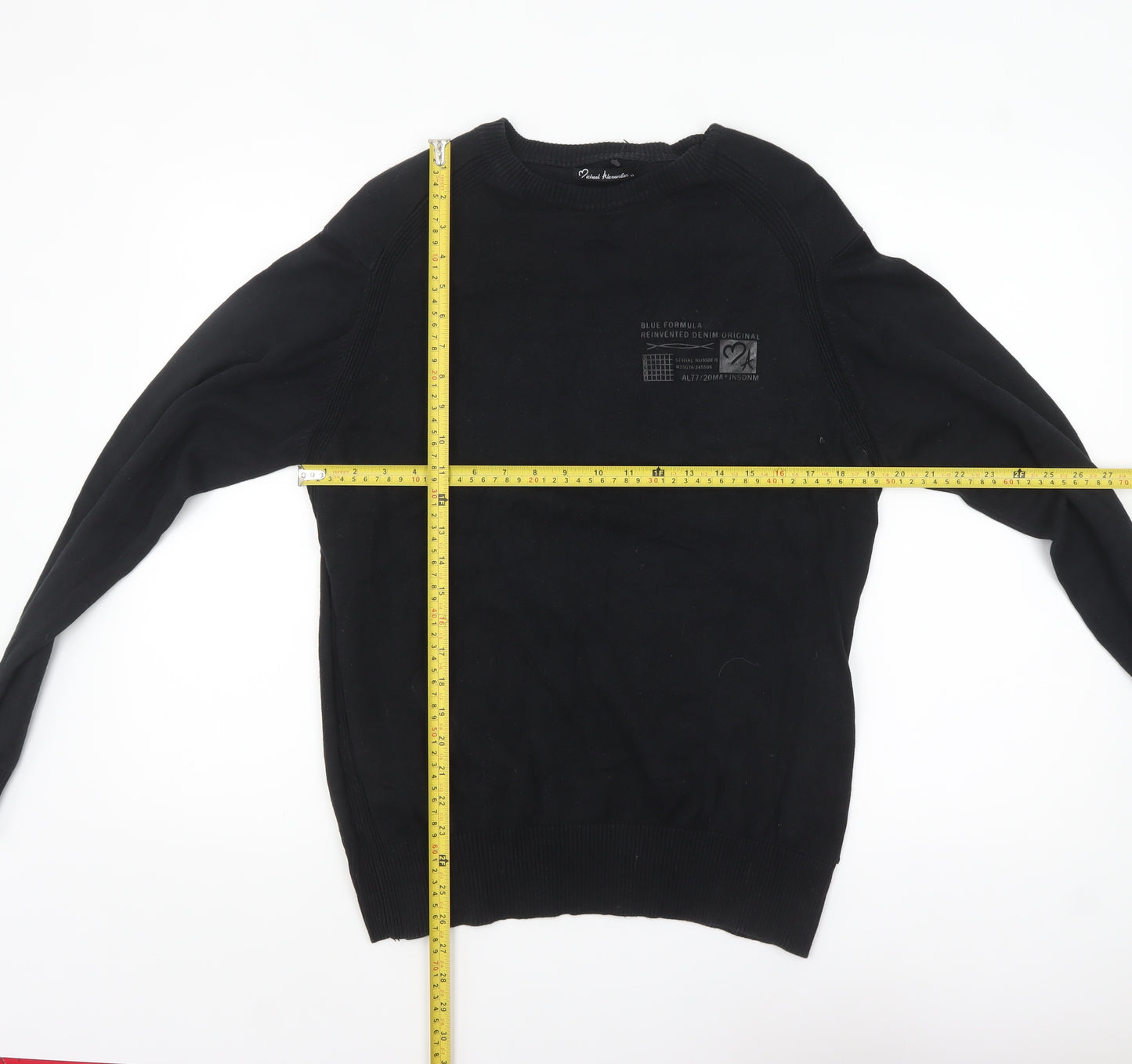 Michael Alexander Women's Black Cotton Crew Neck Jumper XL