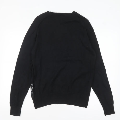 Michael Alexander Women's Black Cotton Crew Neck Jumper XL
