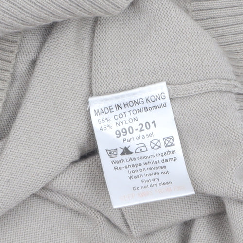 Next Men's Beige Cotton Nylon V-Neck Sleeveless Jumper Vest XL