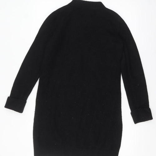 Pimkie Women Black Jumper Dress Size M Knit Long Sleeve High Neck