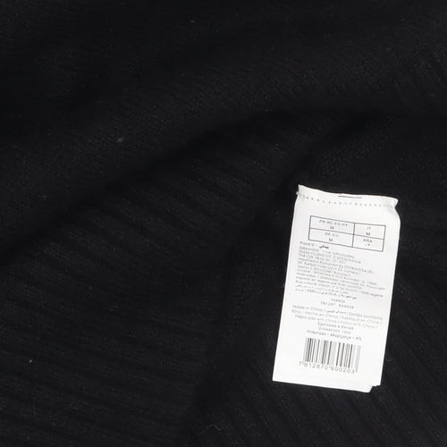Pimkie Women Black Jumper Dress Size M Knit Long Sleeve High Neck
