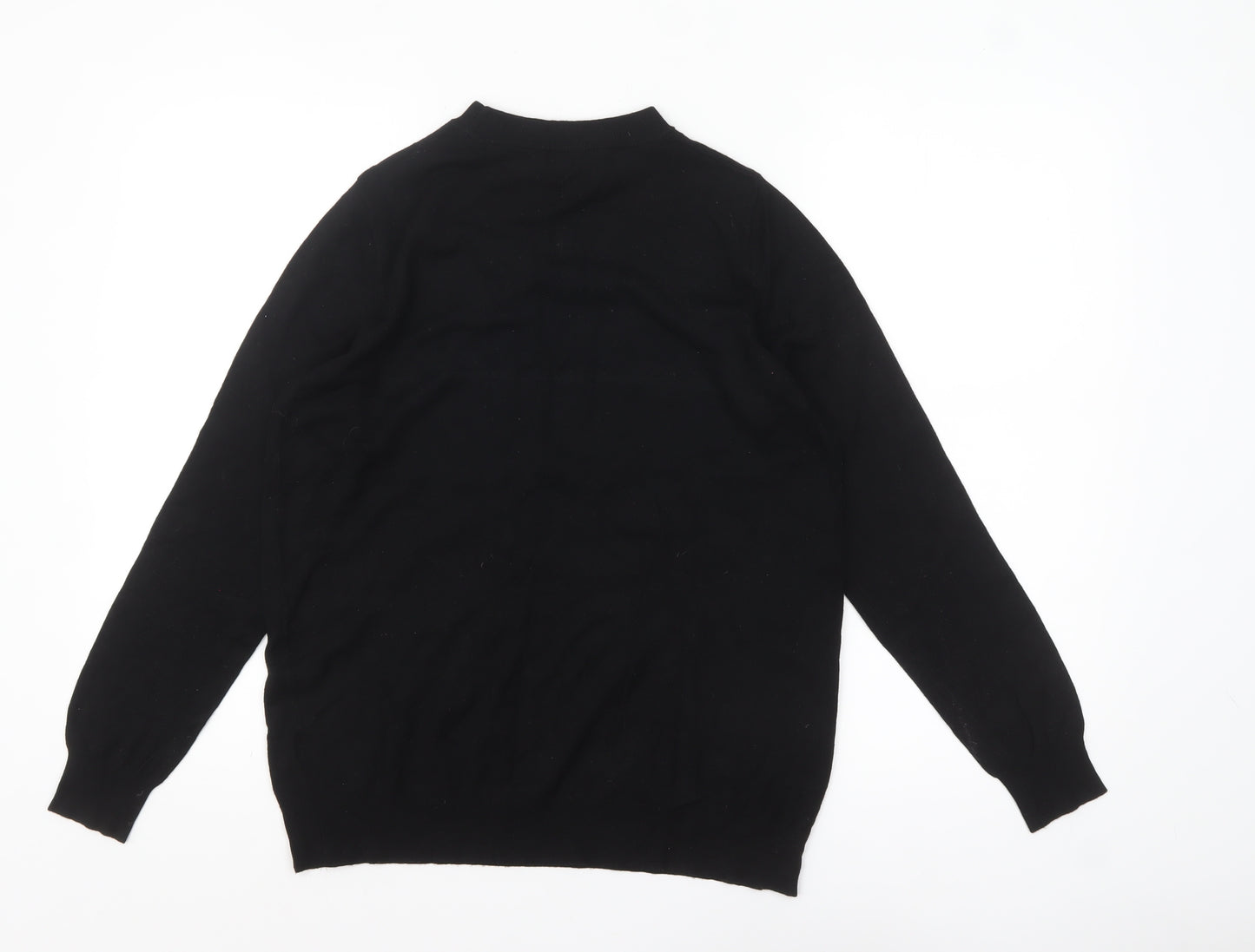 Dorothy Perkins Women's Black Beaded Crew Neck Jumper Size 14