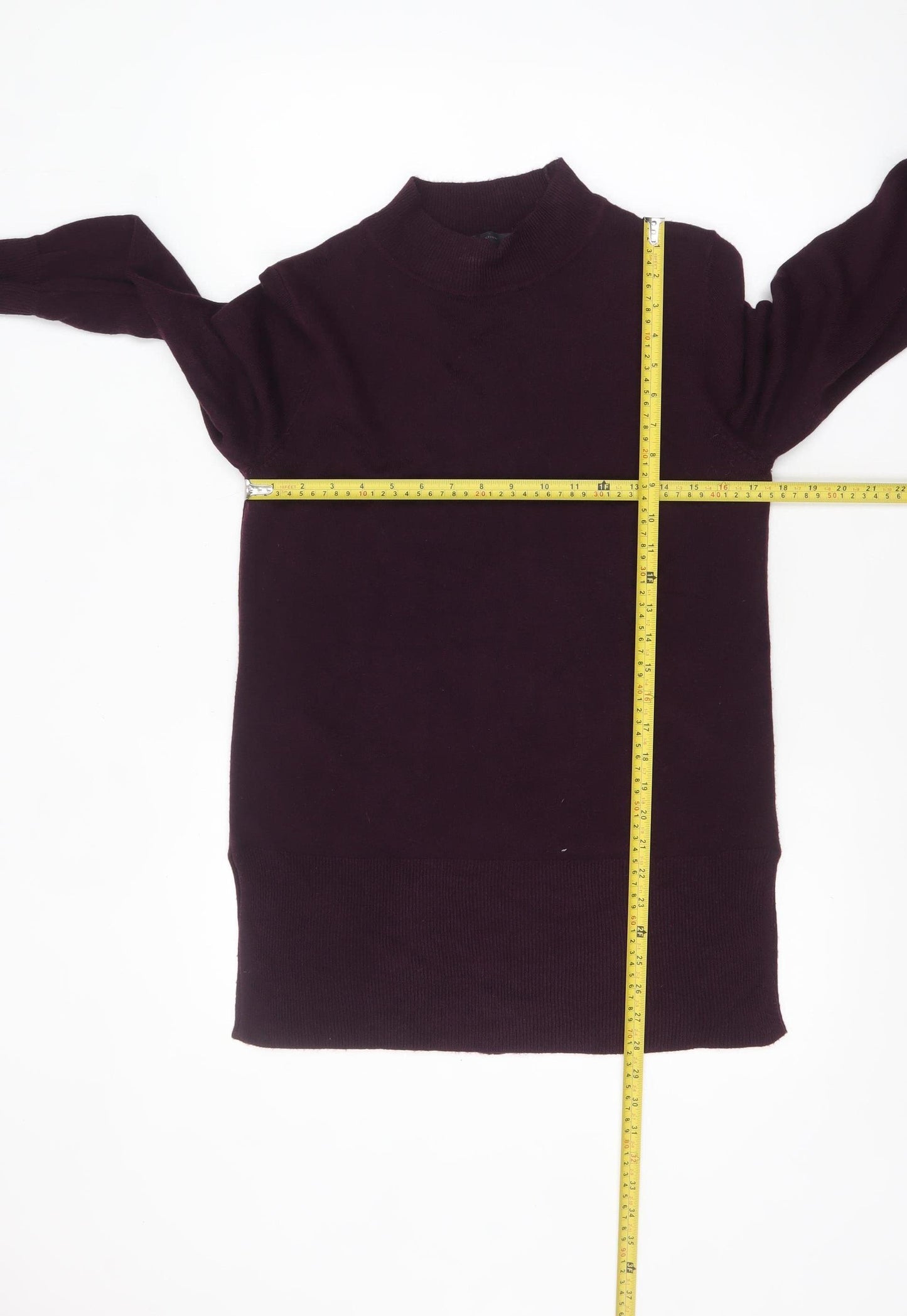 Marks and Spencer Women's Purple Mock Neck Long Sleeve Jumper Size M