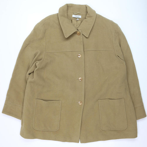 Classics First Avenue Women's Beige Wool Blend Mid-Length Coat Size 22