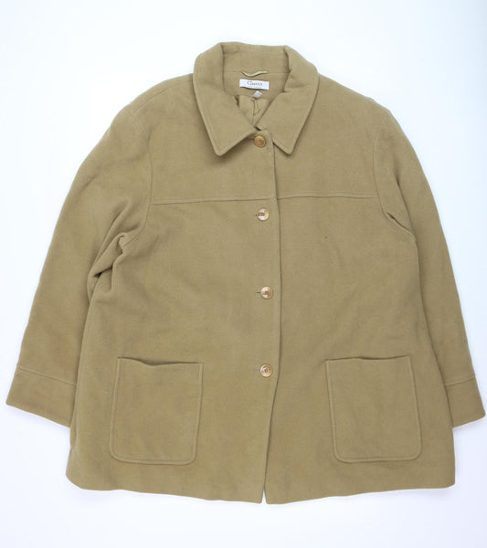 Classics First Avenue Women's Beige Wool Blend Mid-Length Coat Size 22