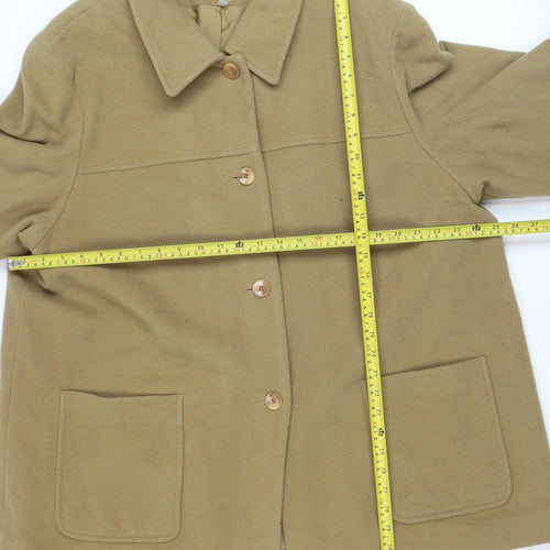 Classics First Avenue Women's Beige Wool Blend Mid-Length Coat Size 22