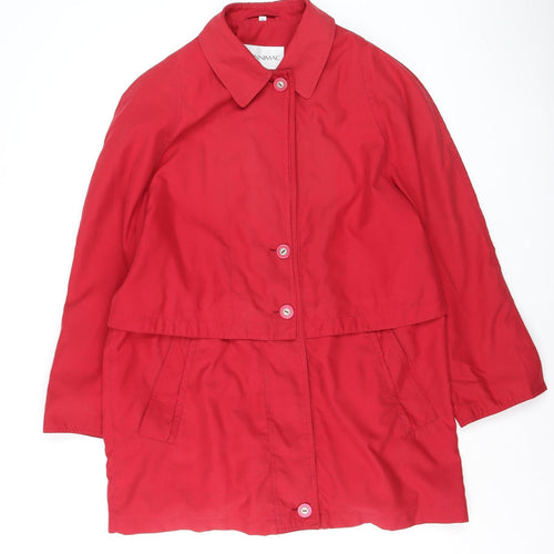 Dannimac Women's Red Waterproof Mid-Length Rain Coat Size M