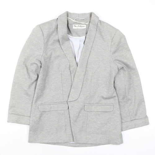 Miss Selfridge Women’s Grey Blazer UK 12 Regular Fit Jersey Style