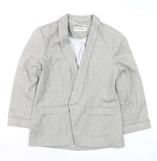 Miss Selfridge Women’s Grey Blazer UK 12 Regular Fit Jersey Style