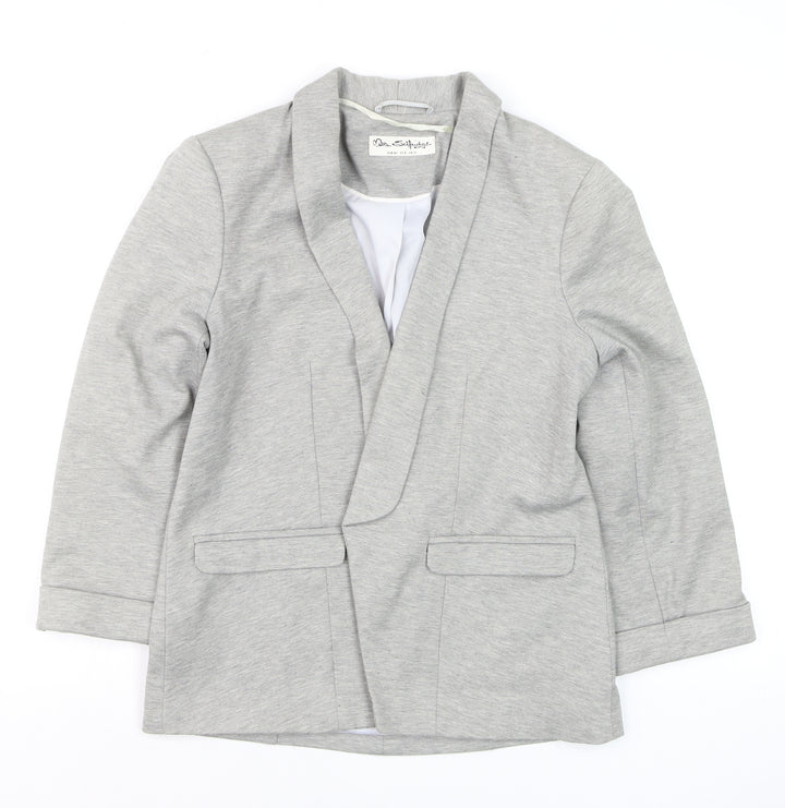 Miss Selfridge Women’s Grey Blazer UK 12 Regular Fit Jersey Style