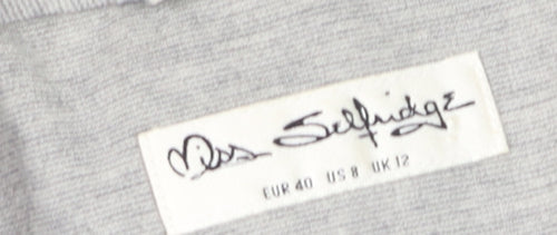 Miss Selfridge Women’s Grey Blazer UK 12 Regular Fit Jersey Style
