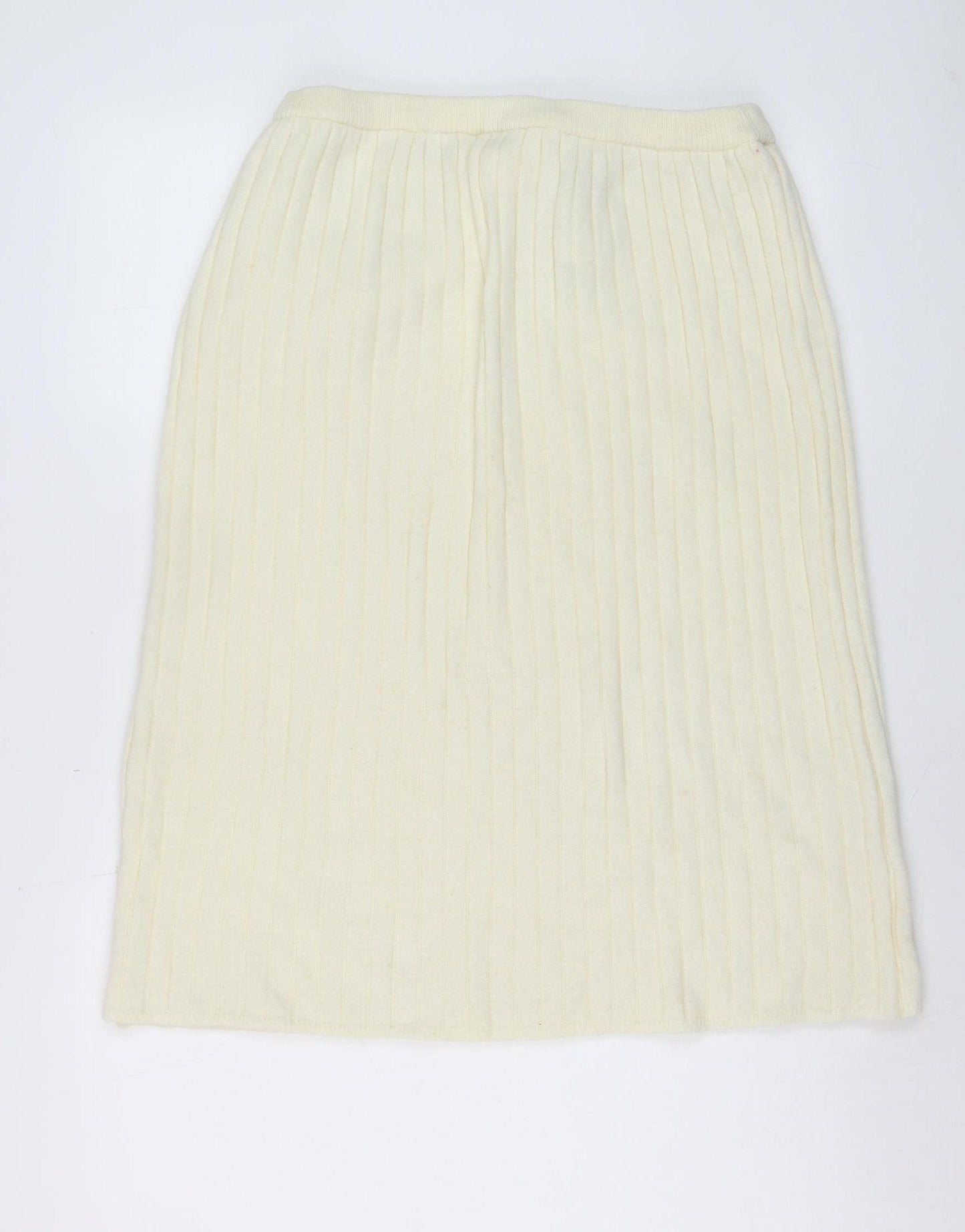 St. Bernard Women Ivory Wool Angora Knit Pencil Skirt Size 16