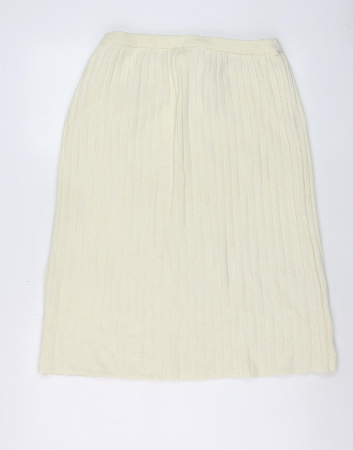 St. Bernard Women Ivory Wool Angora Knit Pencil Skirt Size 16
