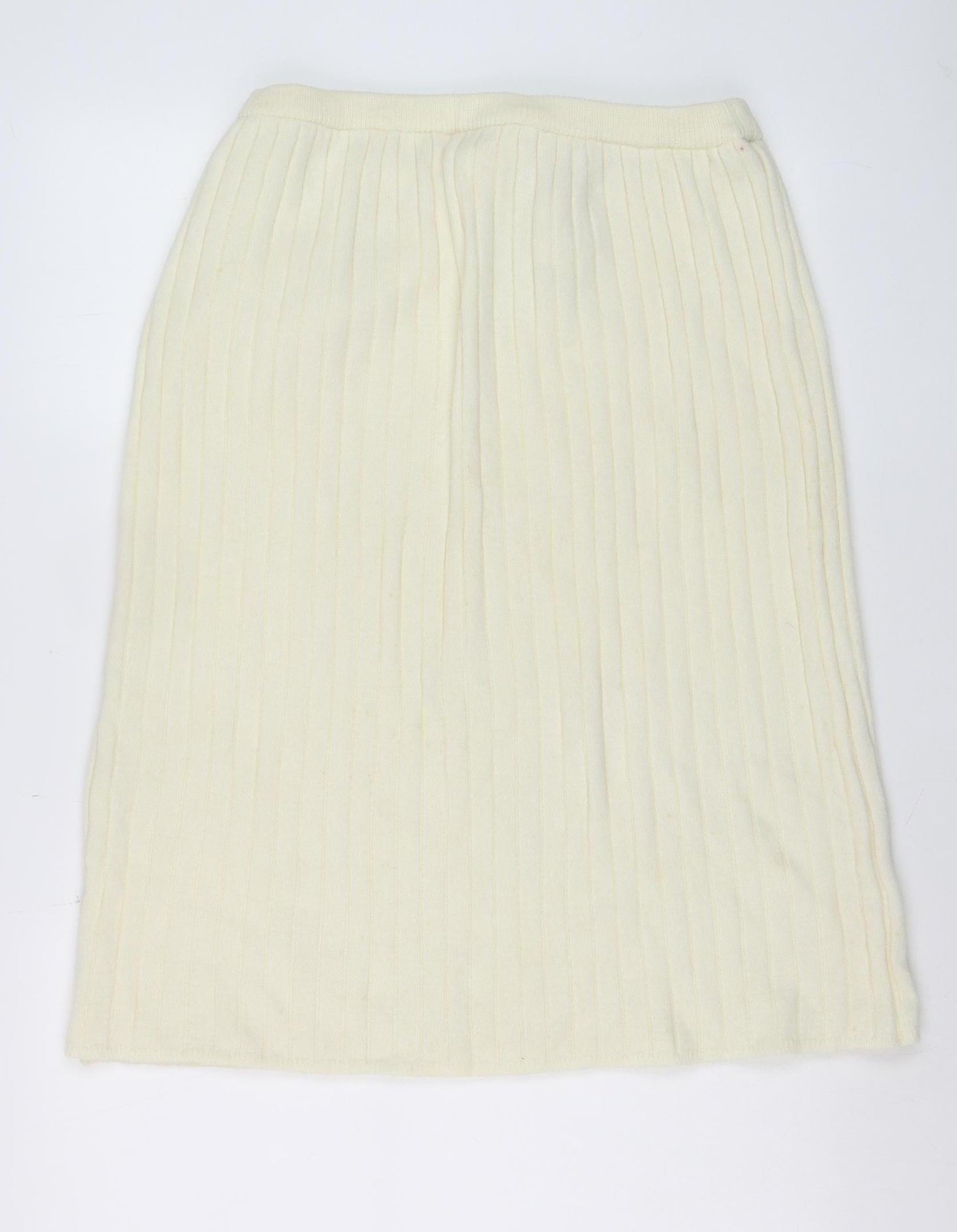 St. Bernard Women Ivory Wool Angora Knit Pencil Skirt Size 16