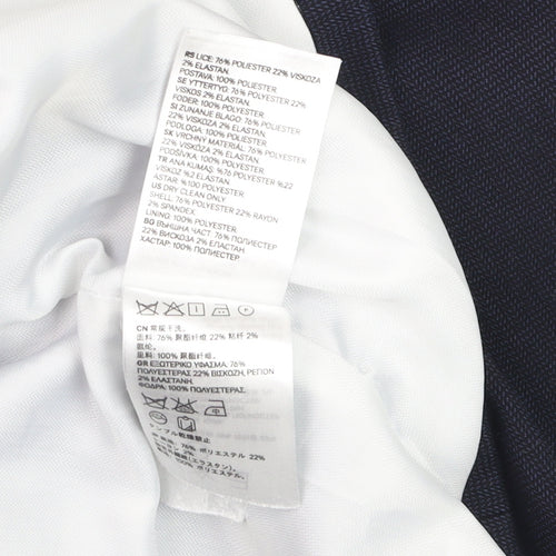 H&M Womens Blue Slim Fit Blazer Jacket Size 10 Formal Workwear