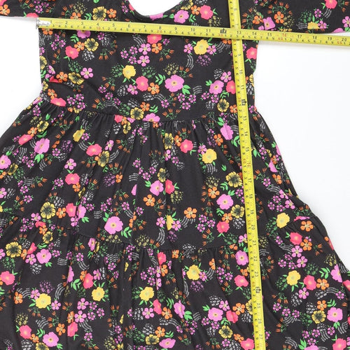 ASOS Women’s Multicoloured Floral Skater Dress Size 10 Long Sleeve