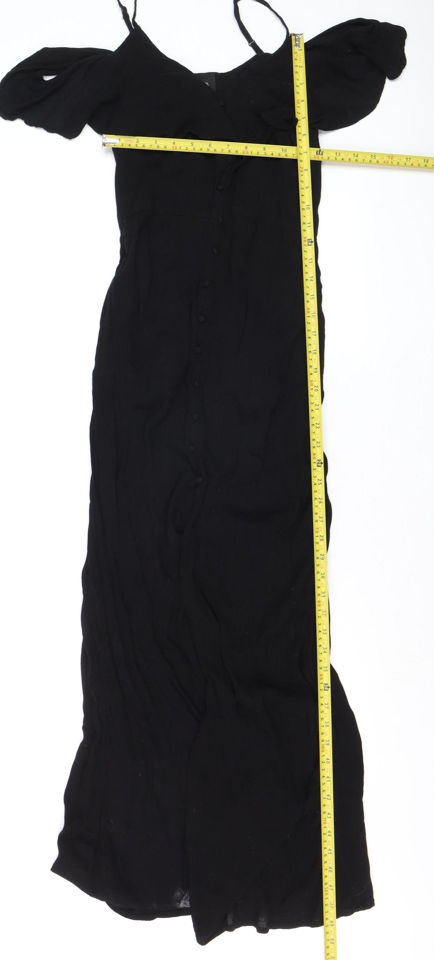 River Island Women's Black Off Shoulder Maxi Dress Size 8