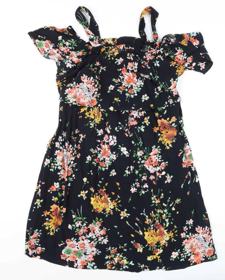 Marks and Spencer Women’s Multicoloured Floral Fit & Flare Dress Size 12