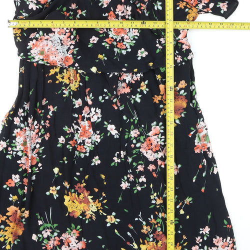 Marks and Spencer Women’s Multicoloured Floral Fit & Flare Dress Size 12