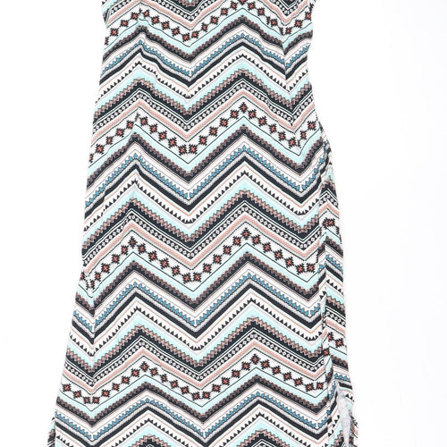 Oasis Women’s Multicoloured XS Halter Bodycon Aztec Dress