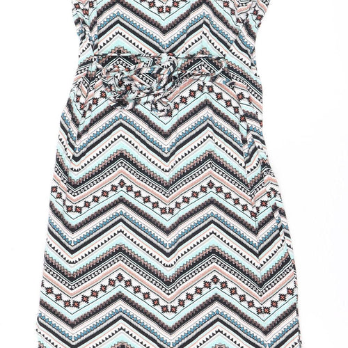 Oasis Women’s Multicoloured XS Halter Bodycon Aztec Dress