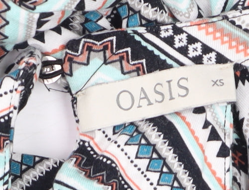 Oasis Women’s Multicoloured XS Halter Bodycon Aztec Dress