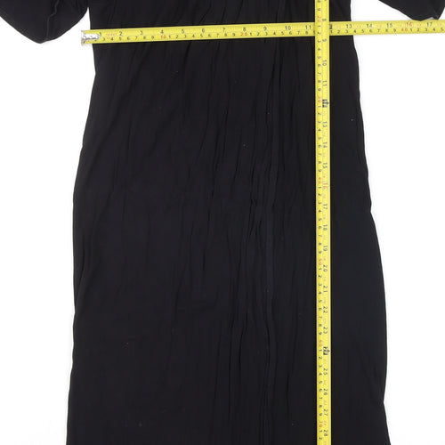 Fever London Women’s Black V-Neck Knee Length Sheath Dress Size 10