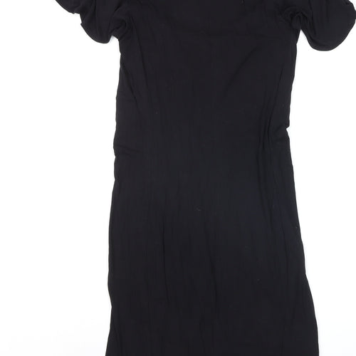 Fever London Women’s Black V-Neck Knee Length Sheath Dress Size 10