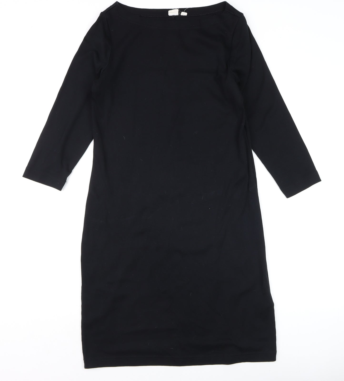 GAP Women’s Black Cotton Modal Shift Dress Size M 3/4 Sleeve