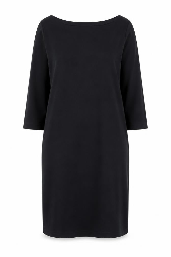 GAP Women’s Black Cotton Modal Shift Dress Size M 3/4 Sleeve