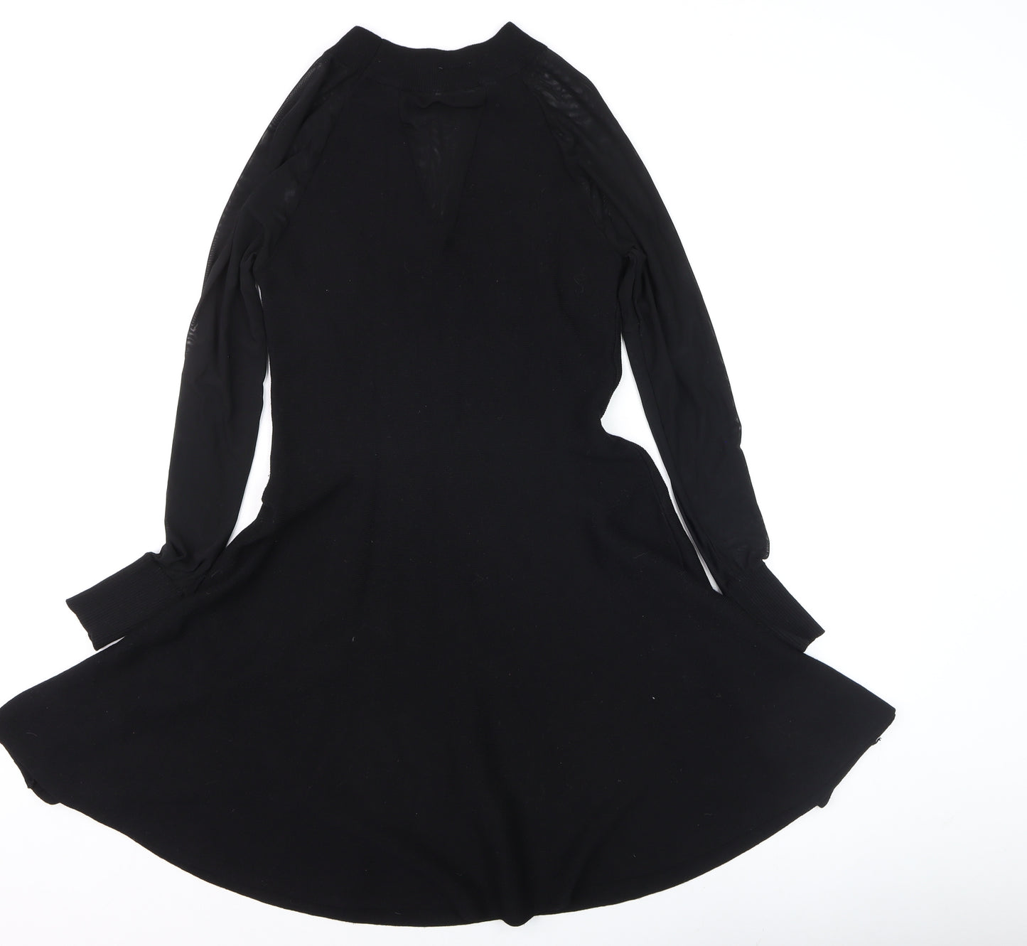 Instant Vintage Women Black Knit Fit & Flare Dress M