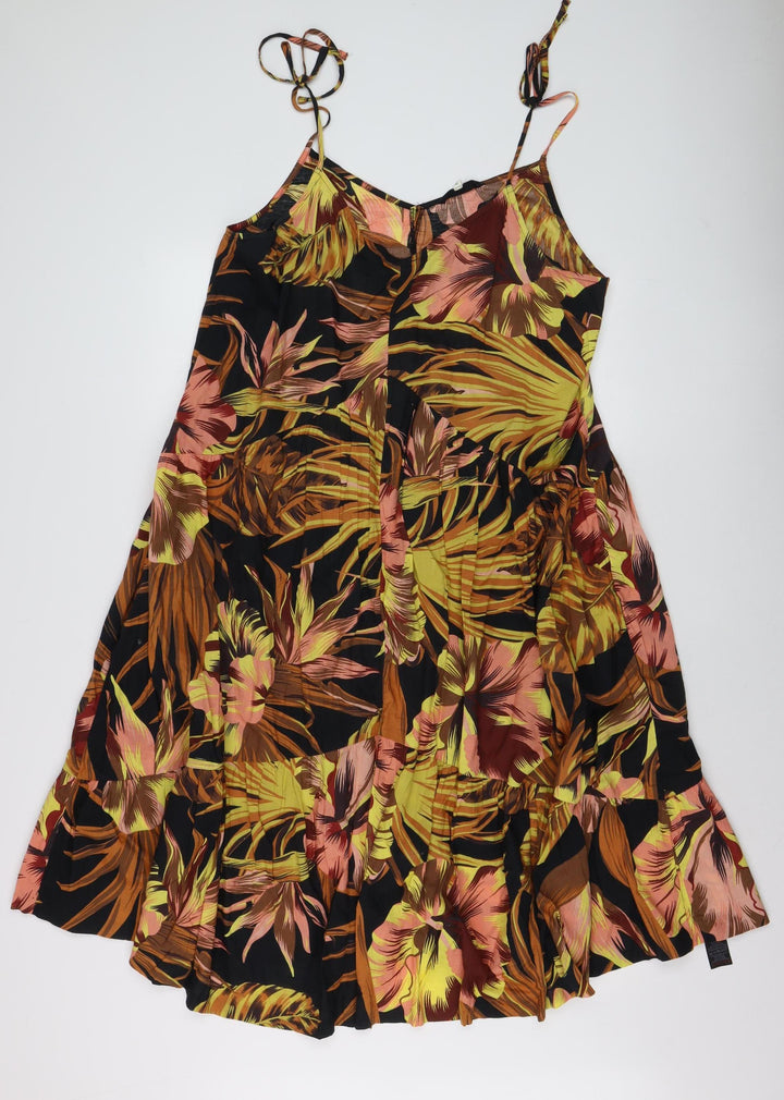 Myleene Klass Women's Multicoloured Floral Cotton Slip Dress Size 14