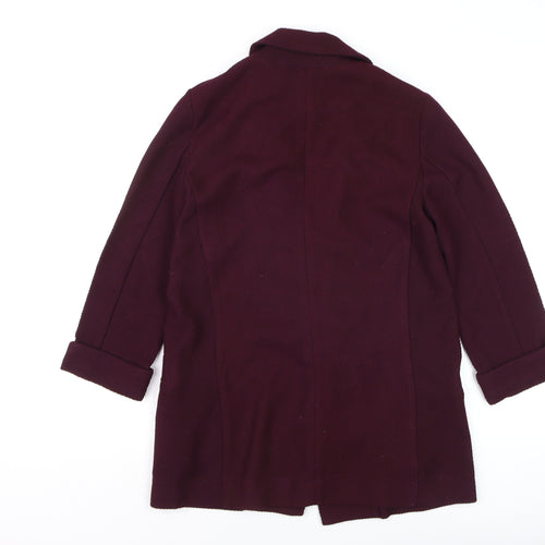 New Look Women's Purple Blazer Jacket Size 8 Mid Length 3/4 Sleeve