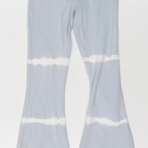 Marks and Spencer Girls Grey Tie Dye Ribbed Ankle Leggings 6 Years