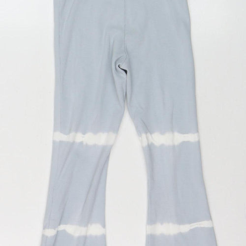 Marks and Spencer Girls Grey Tie Dye Ribbed Ankle Leggings 6 Years