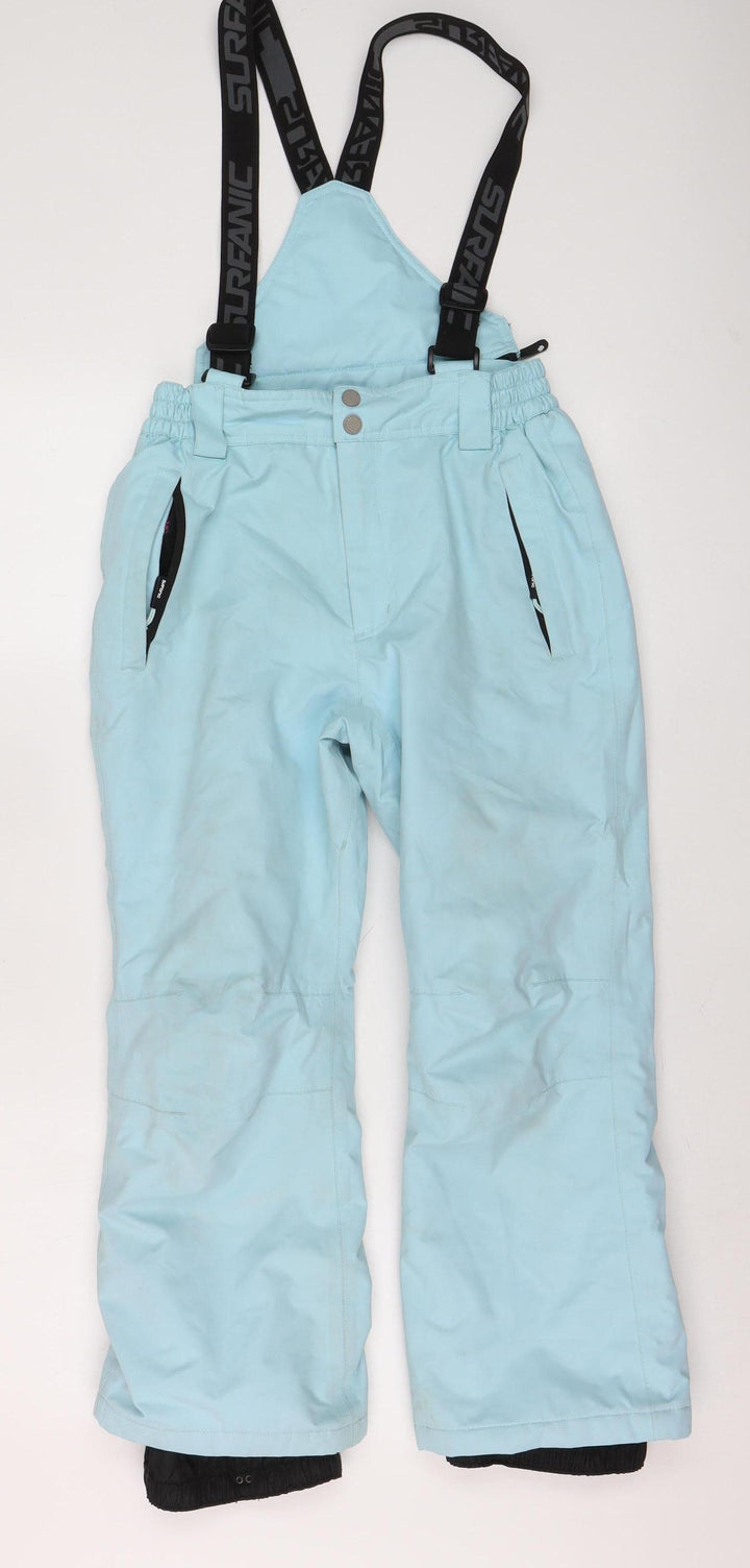 Surfanic Girls Blue Ski Salopettes Trousers Size 10 Years Waterproof Snow Pants