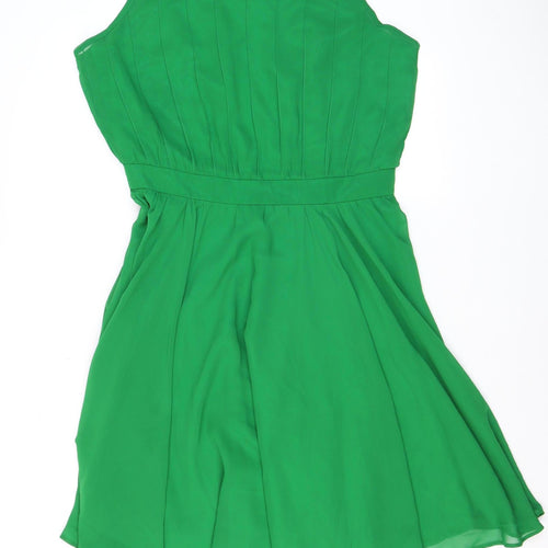 T.A.G. Womens Green Fit & Flare Sleeveless Knee Dress XL
